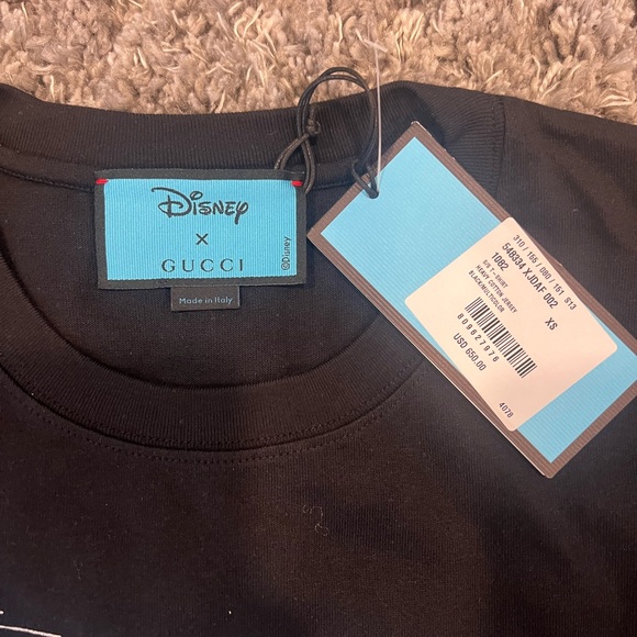 Gucci Donald Duck Flash Disney T Shirt - Black - Sz Xs - Picture 4 of 6